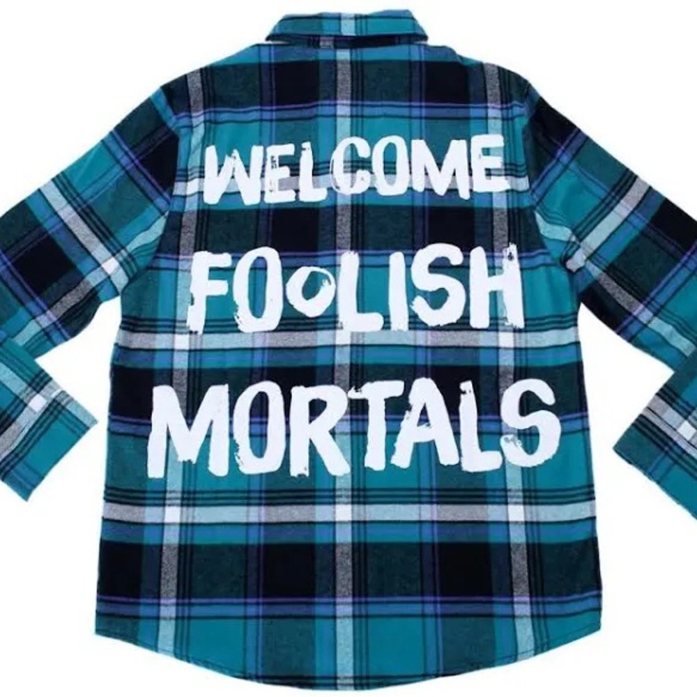 Haunted Mansion Foolish Mortals Flannel by Cakeworthy-NWT-3XL